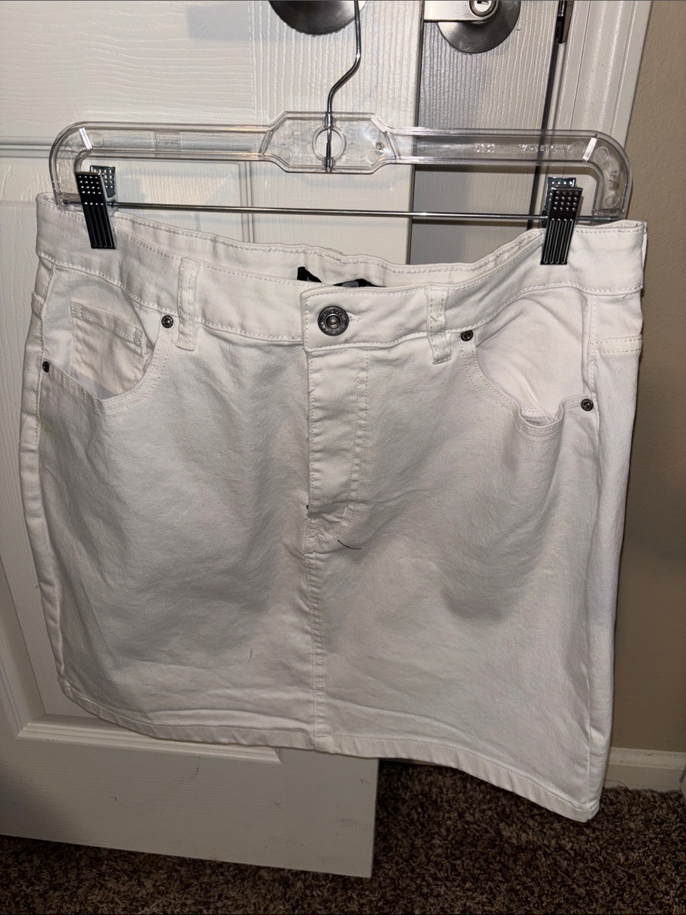 Boohoo White Denim Jean Shorts